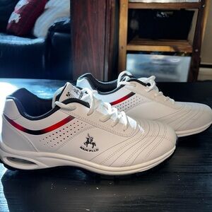 Polo by Ralph Lauren White and Red Sneakers